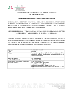 servicio de seguridad y vigilancia de las instalaciones de