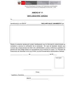 anexo n&deg; 11 declaraci&oacute;n jurada