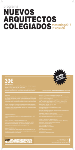 programa - Colegio Territorial de Arquitectos de Valencia