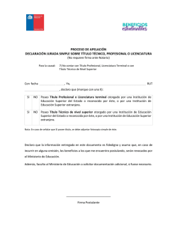 Declaraci&oacute;n jurada simple