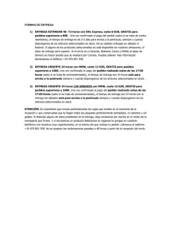 formas de entrega