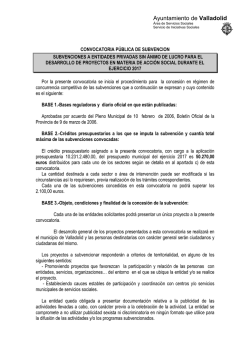 Bases sectores 2017 - Ayuntamiento de Valladolid