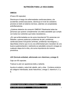 nutrici&oacute;n para la vida diaria