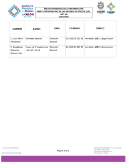 NOMBRE CARGO &Aacute;REA TEL&Eacute;FONO CORREO