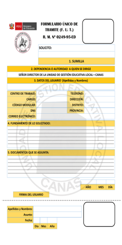 formulario &uacute;nico de tramite (fut) rm n&ordm; 0249-95-ed - ugel