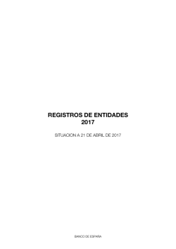 Informaci&oacute;n general. BE. Registros de entidades actualizados a 16