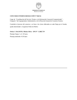 Concurso interno Resoluci&oacute;n 862 /16