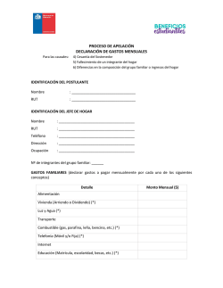 proceso de apelaci&oacute;n declaraci&oacute;n de gastos mensuales