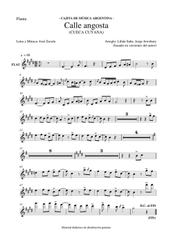 CAJITA CUECA CUYANA Calle angosta - FLAUTA