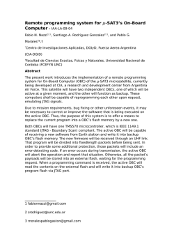Remote programming system for &micro;-SAT3`s On-Board