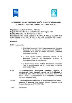 SEMINARIO &ldquo;LA AUTORREGULACI&Oacute;N