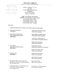 Agenda - City of Dallas