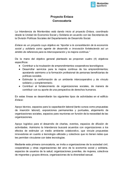 Proyecto Enlace Convocatoria
