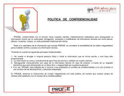 politica de confidencialidad