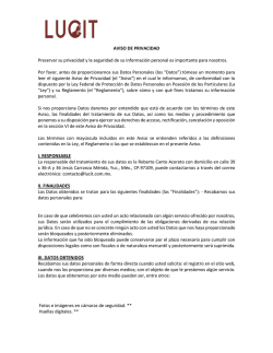 Aviso de Privacidad