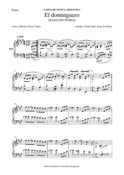 CAJITA RASGUIDO DOBLE El dominguero - PIANO