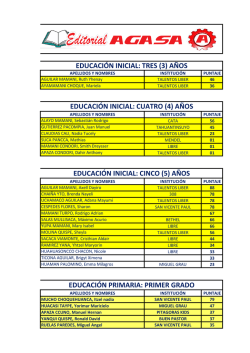 verano 2 juliaca - resultados editorial agasa peru