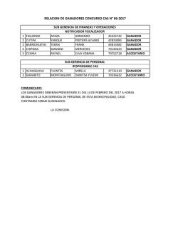 relacion de ganadores concurso cas n&deg; 06-2017