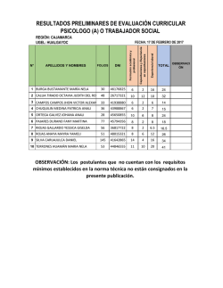 (a) o trabajador social