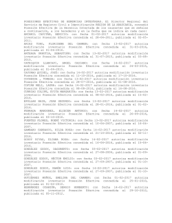 POSESIONES EFECTIVAS DE HERENCIAS INTESTADAS. El