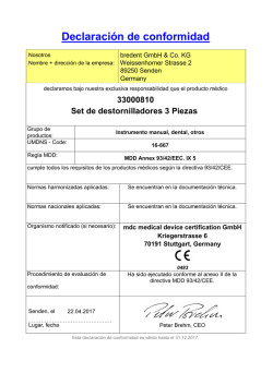 Declaraci&oacute;n de conformidad