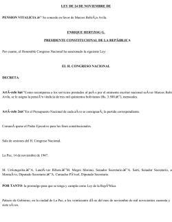 LEY DE 24 DE NOVIEMBRE DE PENSION VITALICIA.&acirc;&euro;&rdquo; Se