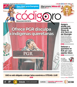 Ofrece PGR disculpa a ind&iacute;genas queretanas Ofrece