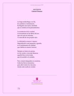 MISTERIOS Gabriel Desmar La larga senda llega a su fin, los