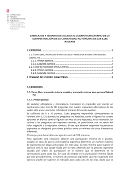 Ejercicios y temario Cuerpo Subalterno