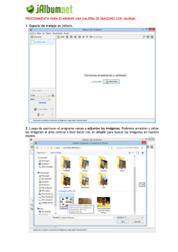 PROCEDIMIENTO PARA ELABORAR UNA GALER&Iacute;A DE