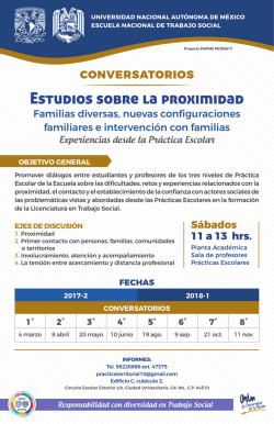 Estudios sobre la proximidad - Escuela Nacional de Trabajo Social