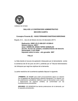 Sentencia del C. de E. No.20517 del 2 de febrero de 2017, M.P.