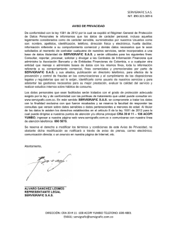 Aviso de privacidad