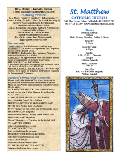 Bulletin - Saint Matthew Catholic Church