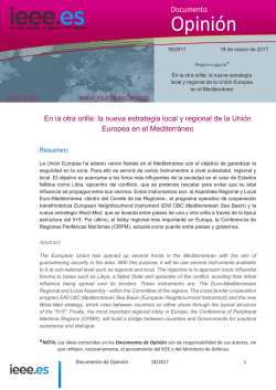 En la otra orilla - Instituto Espa&ntilde;ol de Estudios Estrat&eacute;gicos