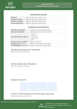 FICHA CASO &Eacute;XITO Campa&ntilde;a Concienciaci&oacute;n Dom&oacute;tica
