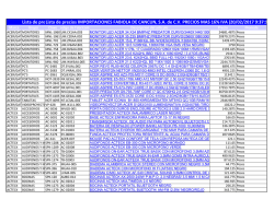 lista por marca - Importaciones Fabiola