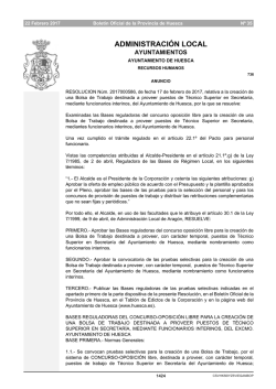 administraci&oacute;n local - Huesca - Bolet&iacute;n Oficial de la Provincia de