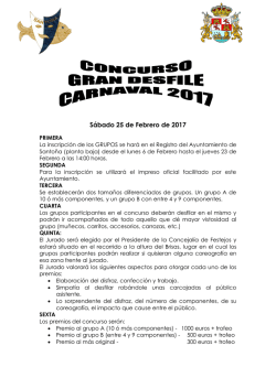 BASES DESFILE CARNAVAL 2017