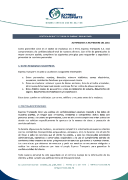 Pol&iacute;ticas de protecci&oacute;n de datos