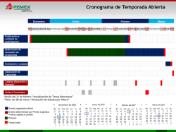 Calendario del procedimiento