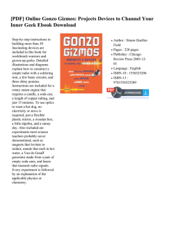 Online Gonzo Gizmos: Projects Devices to