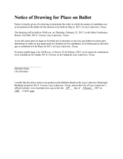 Notice of Drawing for Place on Ballot