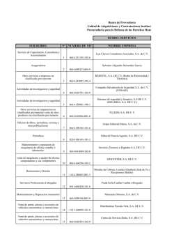 Banco de Proveedores Unidad de Adquisiciones y Contrataciones