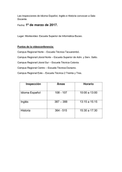 Fecha: 1&ordm; de marzo de 2017.