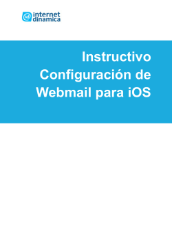 Configuraci&oacute;n de correo en Iphone