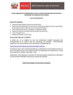 (01) abogado (a) coordinador - Colegio de Abogados de Lima