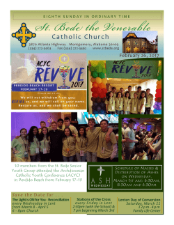 February 26, 2017 - St Bede the Venerable Catholic Church