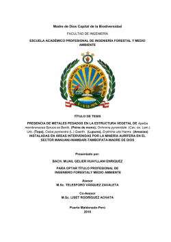 Madre de Dios Capital de la Biodiversidad