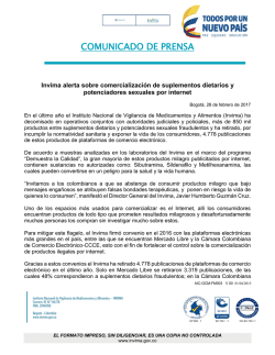 comunicado de prensa